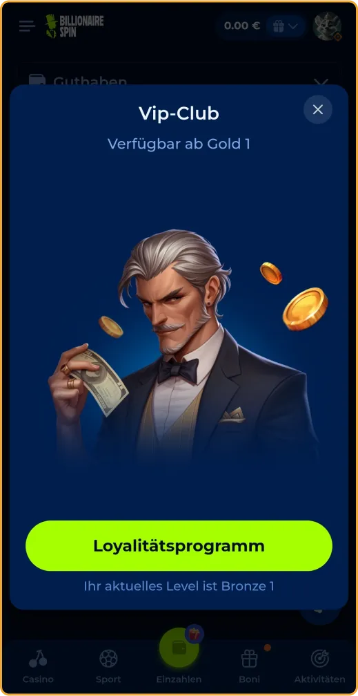 VIP-Club von BillionaireSpin