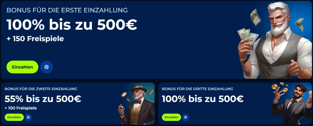 Willkommensbonus bei BillionaireSpin